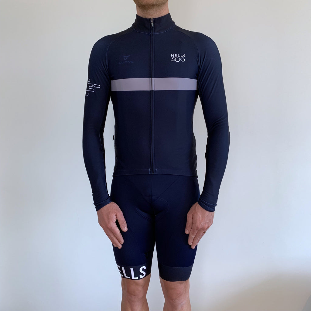 HELLS 500 NAVY LONG SLEEVE JERSEY MENS